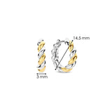 TI SENTO Gold-Plated Twisted Hoop Earrings