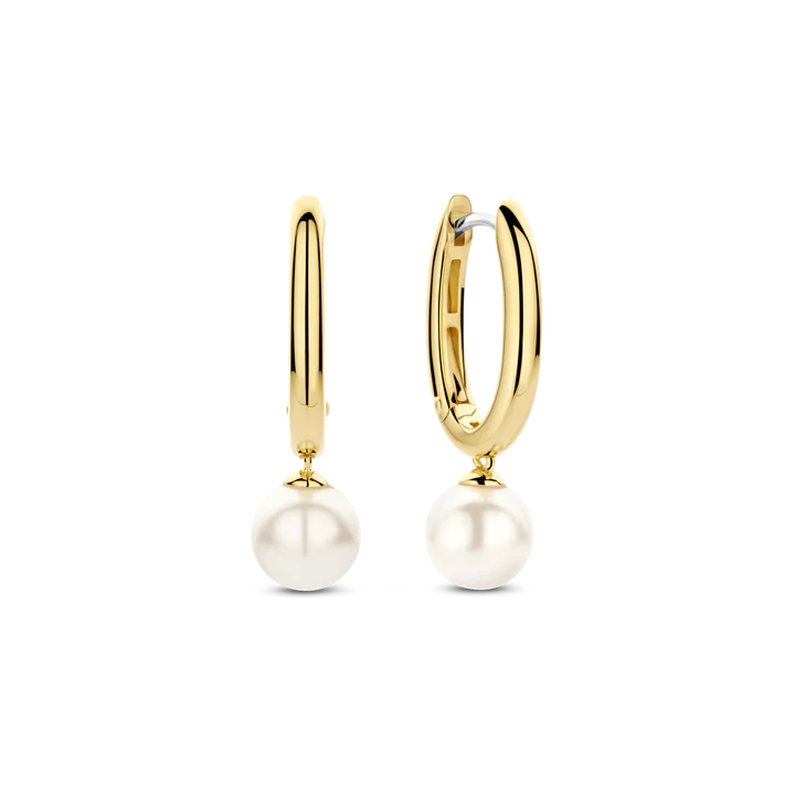 TI SENTO gold-plated silver pearl Earrings