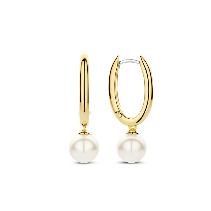 TI SENTO gold-plated silver pearl Earrings