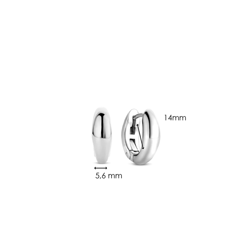 ti sento milano silver huggie earrings