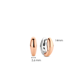 TI SENTO silver earrings with their rose-gold plating