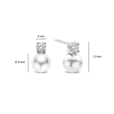  zirconia pearl earrings 