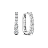 Zirconia Hoops are crafted from high-quality 925 sterling silver and designed in an elegant oval shape