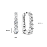 Zirconia Hoops are crafted from high-quality 925 sterling silver and designed in an elegant oval shape