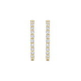 gold plated hoop earrings with cz stones