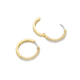gold plated hoop earrings with cz stones