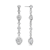 silver earrings with cz stones