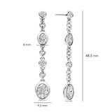 silver earrings with cz stones