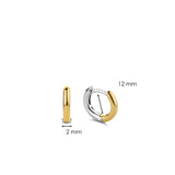 ti sento milano yellow gold silver hoops earrings