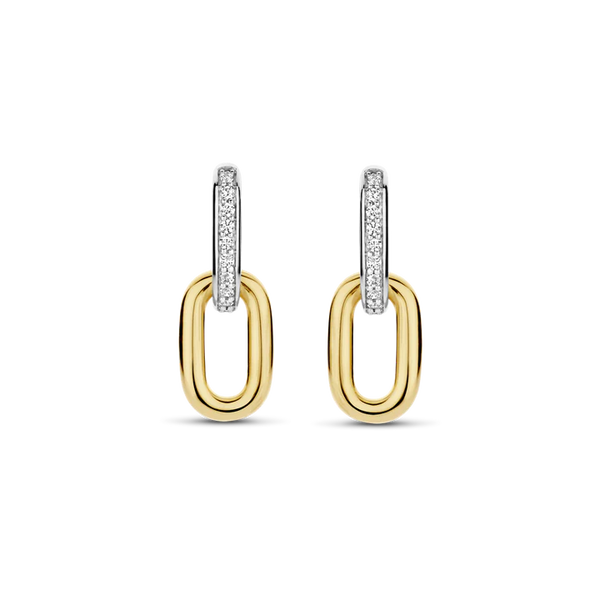 TI SENTO gold-plated silver Link Earrings