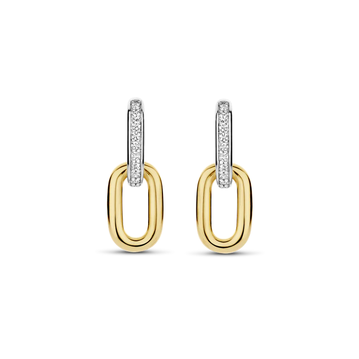 TI SENTO gold-plated silver Link Earrings