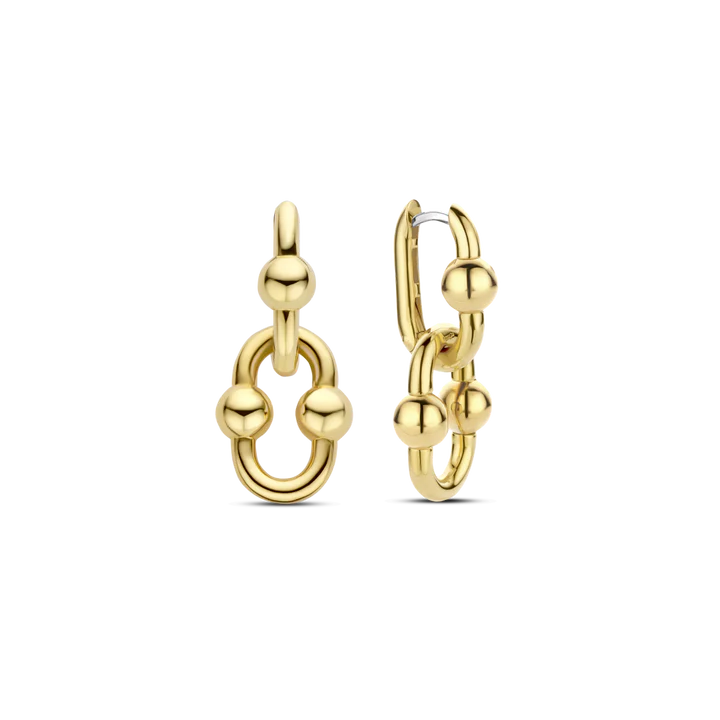 TI SENTO gold-plated link earrings