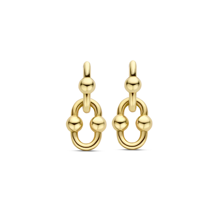 TI SENTO gold-plated link earrings