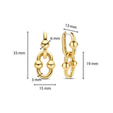 TI SENTO gold-plated link earrings