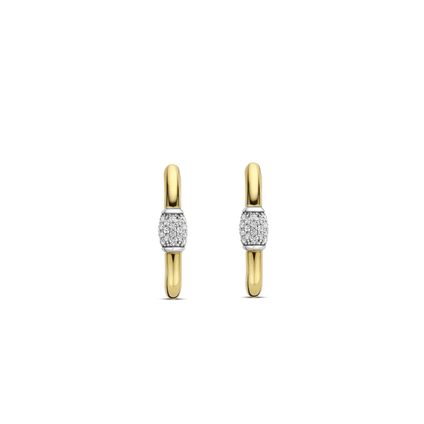 TI SENTO rectangular hoops in gold