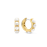 TI SENTO gold-plated hoop earrings