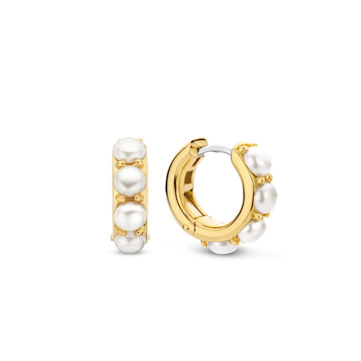 TI SENTO gold-plated hoop earrings