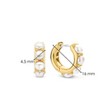 TI SENTO gold-plated hoop earrings