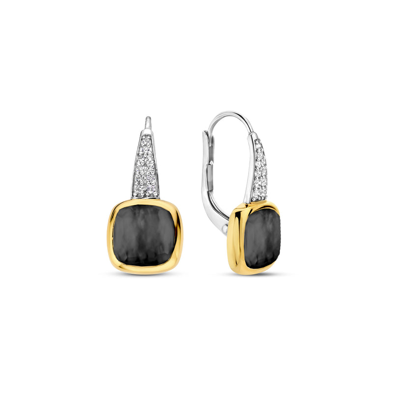 TI SENTO Earrings are crafted with Silver gold plated. The colour of these Earrings is Black