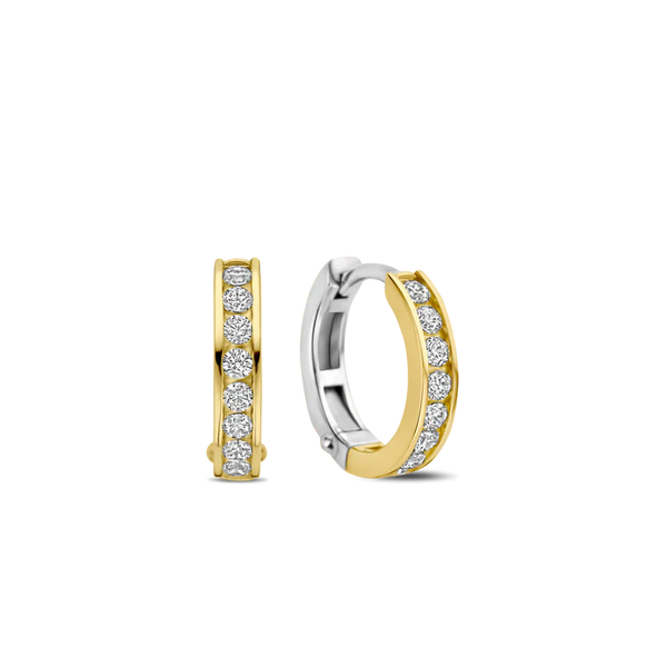 TI SENTO gold-plated silver Hoop Earrings