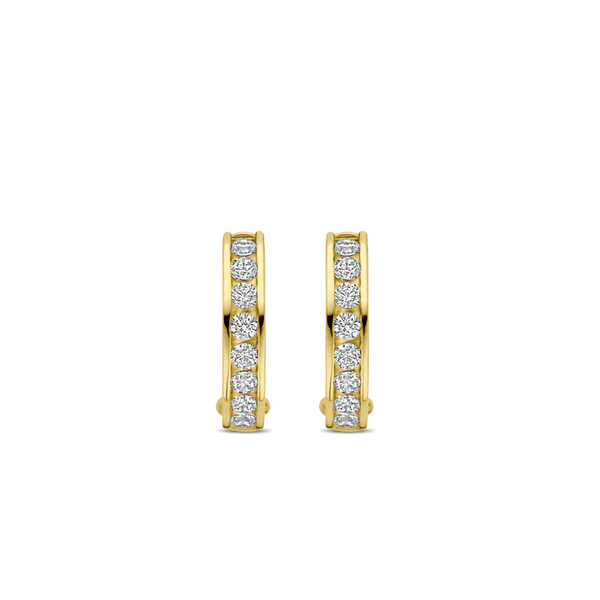 TI SENTO gold-plated silver Hoop Earrings