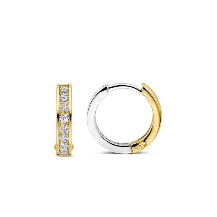 TI SENTO gold-plated silver Hoop Earrings