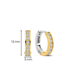 TI SENTO gold-plated silver Hoop Earrings