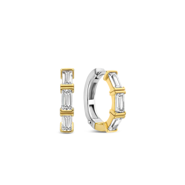 TI SENTO gold-plated silver Hoop Earrings