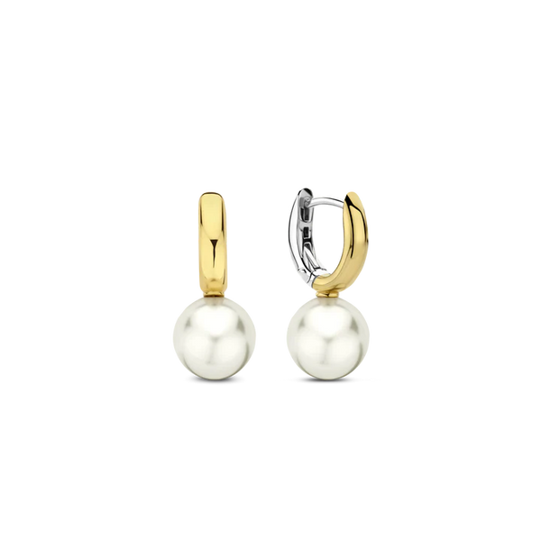 TI SENTO gold-plated Pearl Earrings