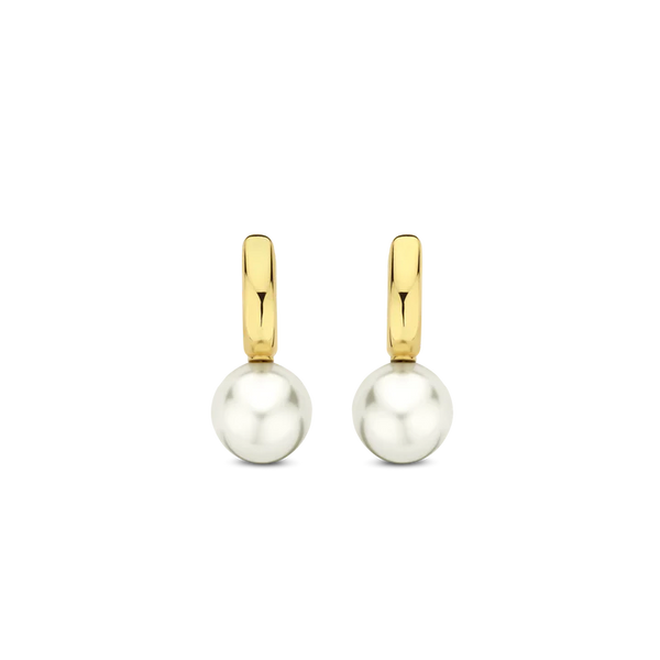 TI SENTO gold-plated Pearl Earrings