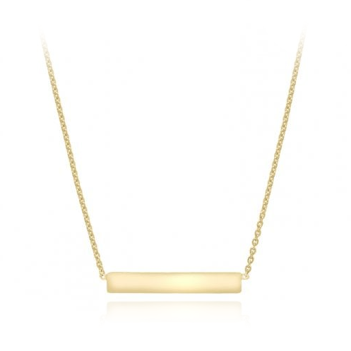 9 carat yellow gold horizontal bar necklace