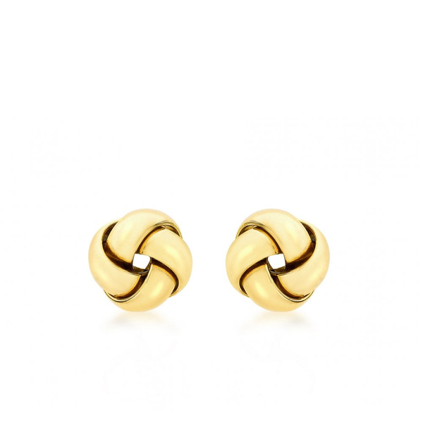 9CT YELLOW GOLD KNOT STUD EARRINGS