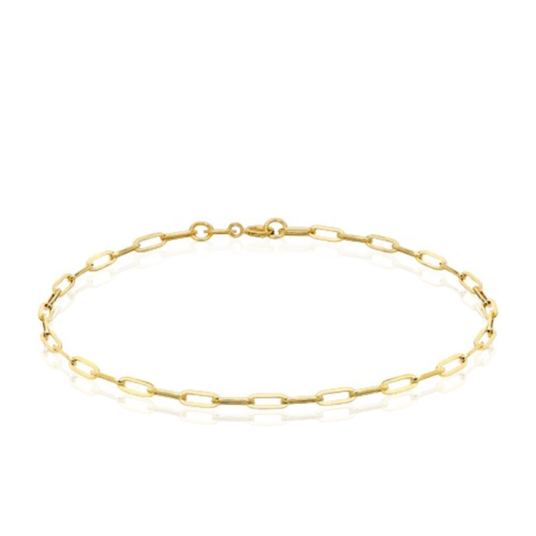 9 carat yellow gold paper chain bracelet