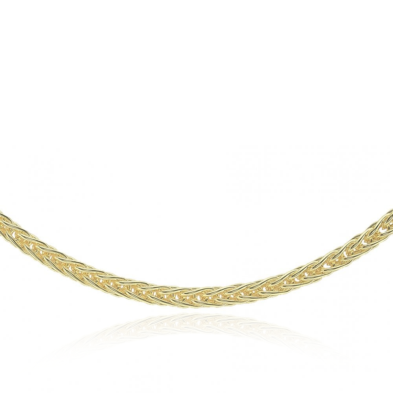 9 carat YELLOW GOLD SPIGA CHAIN Necklace