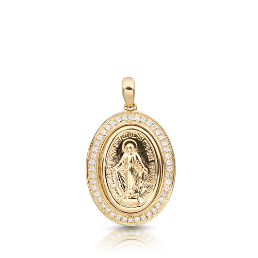 9K Gold Miraculous Medal