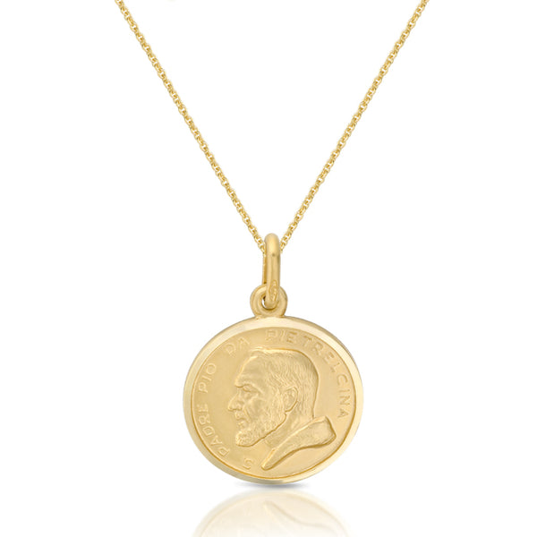 9ct Gold Padre Pio Medal