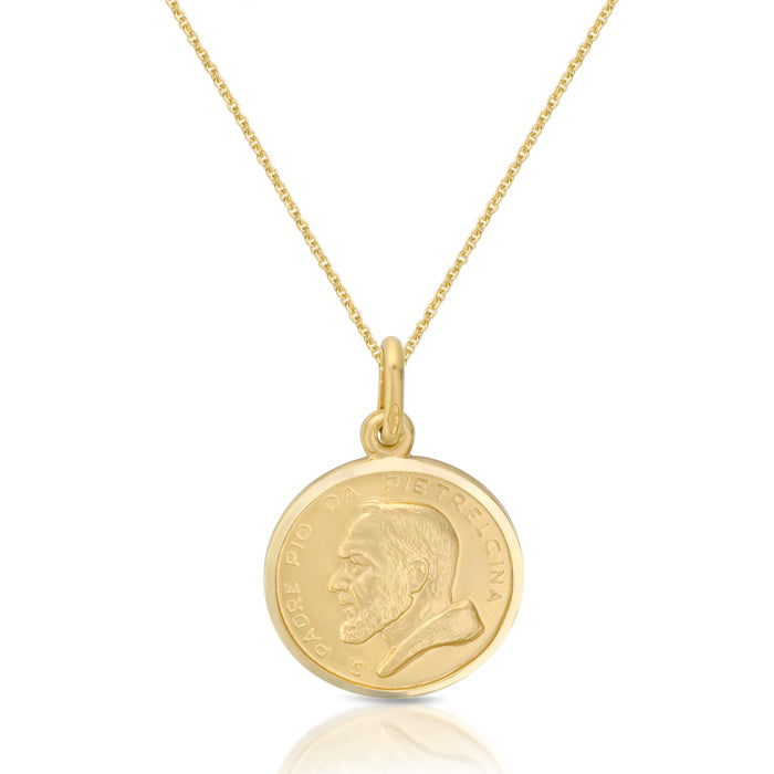 9ct Gold Padre Pio Medal