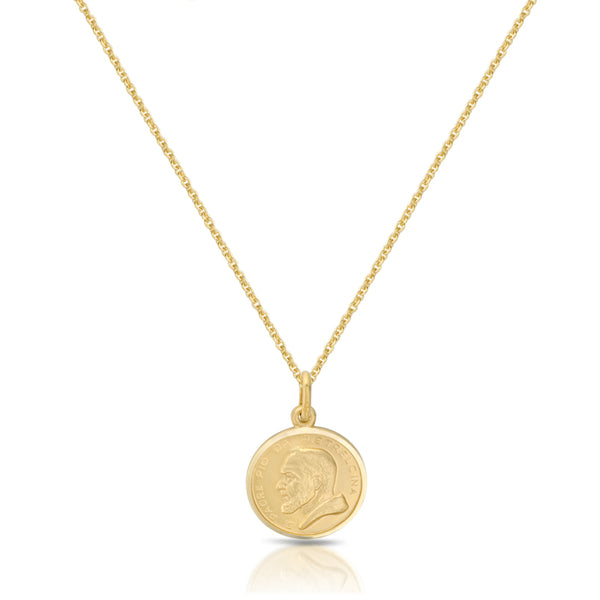 9ct Gold Padre Pio Medal