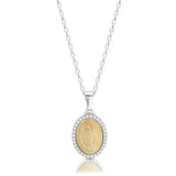 9ct Yellow Gold CZ Miraculous Medal