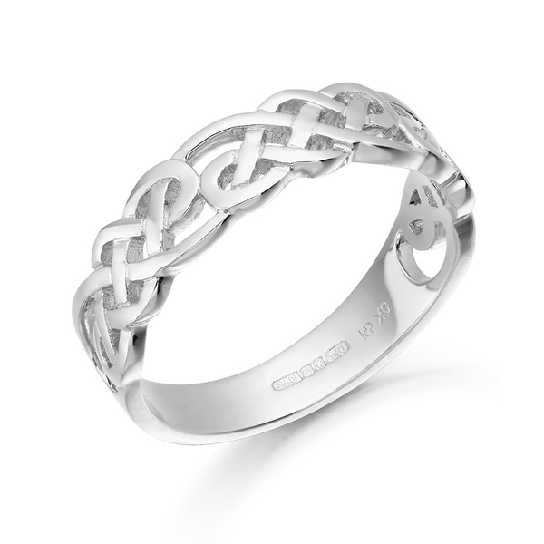 9ct White Gold Celtic Ring