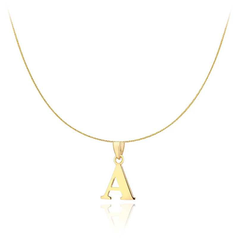 9ct YELLOW GOLD INITIAL NECKLACE