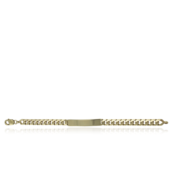 9 carat yellow gold curb chain bracelet