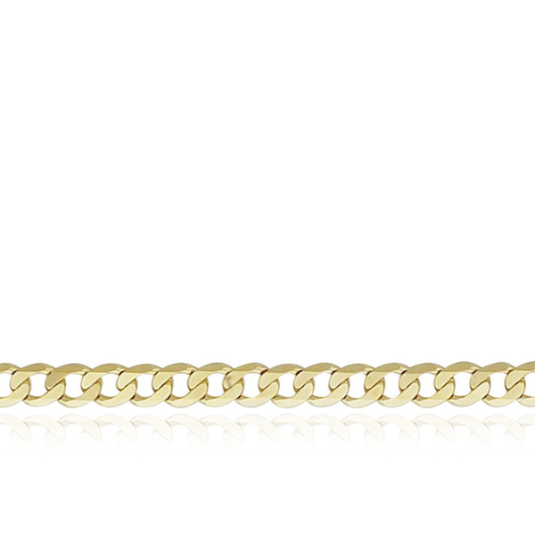 9 carat yellow gold curb chain bracelet