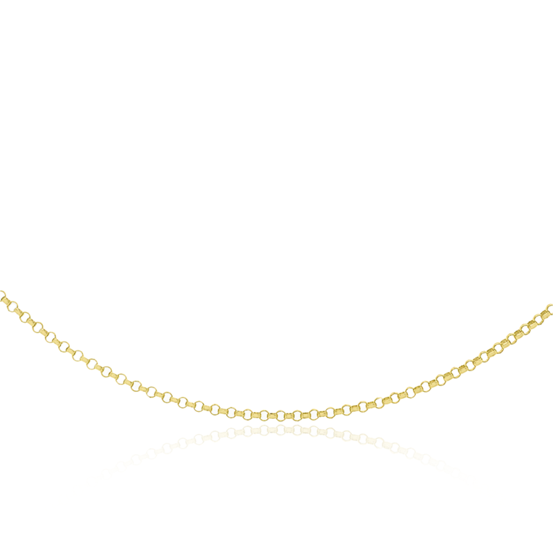 9ct Yellow Gold 1.1mm Round Belcher Chain 46cm/18"