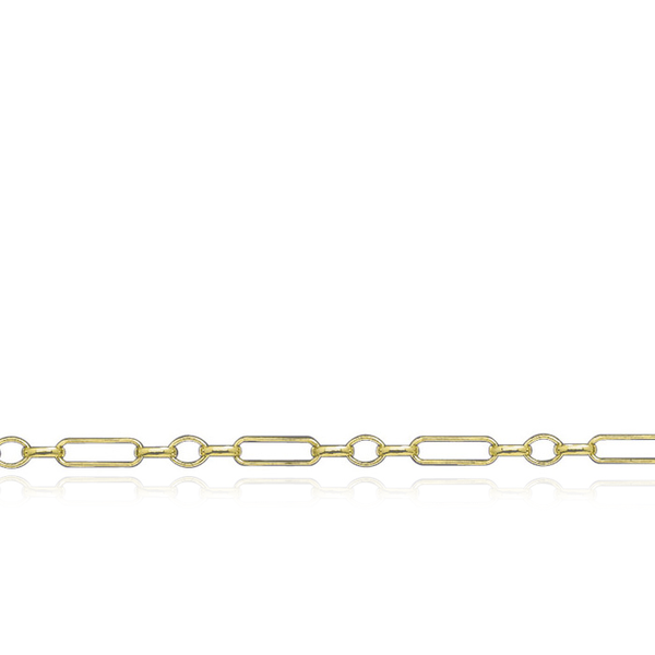 9 carat Yellow Gold Figaro Belcher Half Chain Necklace