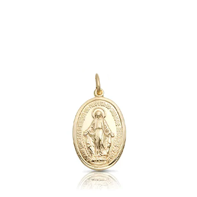 9ct Yellow Gold Miraculous Medal (Medium)