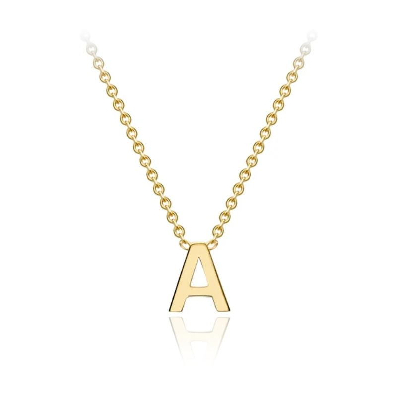 9ct Yellow Gold Petite Initial Necklace