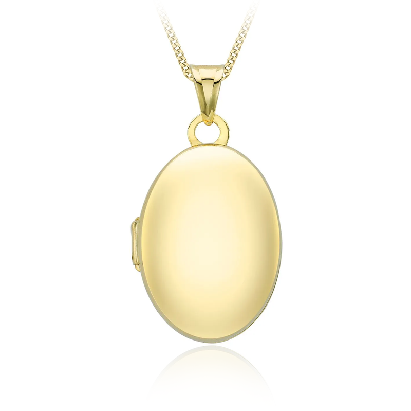 9 carat Yellow Gold Polished Oval Locket