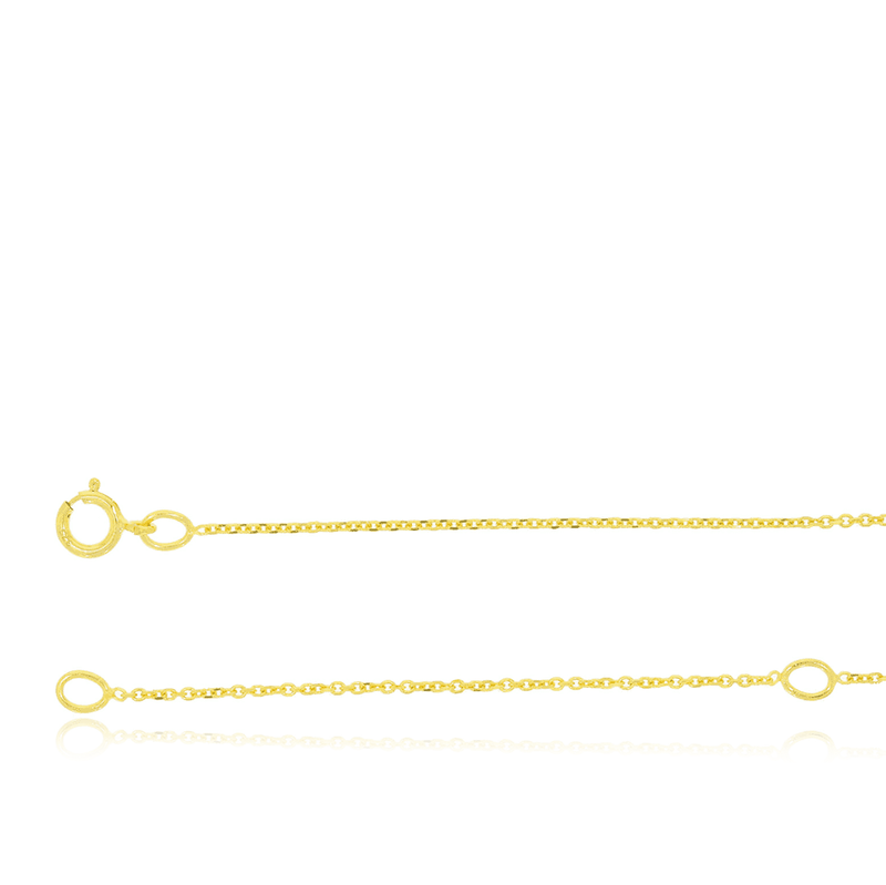 9 carat yellow gold trace chain necklace