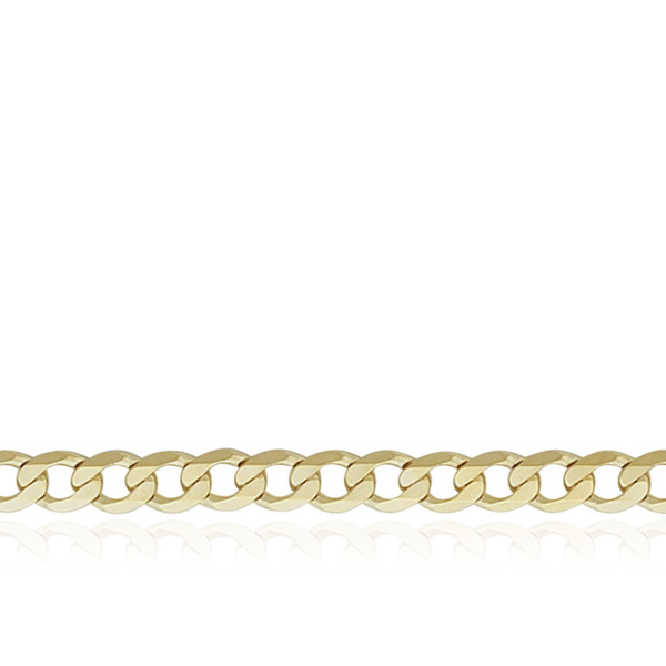 9 carat yellow gold curb chain necklace